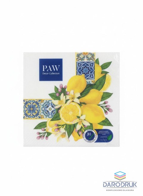Paw Serwetki Lunch Mediterranean Frame mix bibuła [mm:] 330x330 Paw (SDL148200)