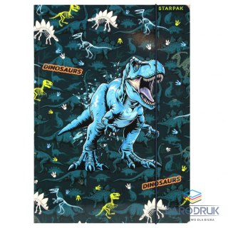 Starpak Teczka kartonowa na gumkę Dino A4 mix Starpak (559701)