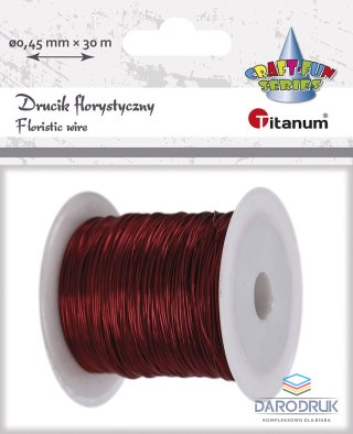 Titanum Drucik florystyczny Titanum Craft-Fun Series 0,45mm x 30m czerwony (PJ499)