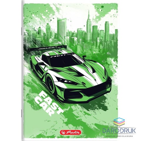 Herlitz Zeszyt A5 Fast Car 16k. 70g linia podwójna kolorowa Herlitz (400196834)