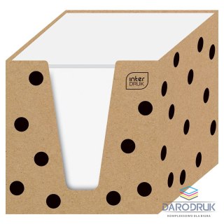 Interdruk Kostka papierowa KRAFT 9X9X9CM biała [mm:] 90x90x 90 Interdruk (BIAŁA)