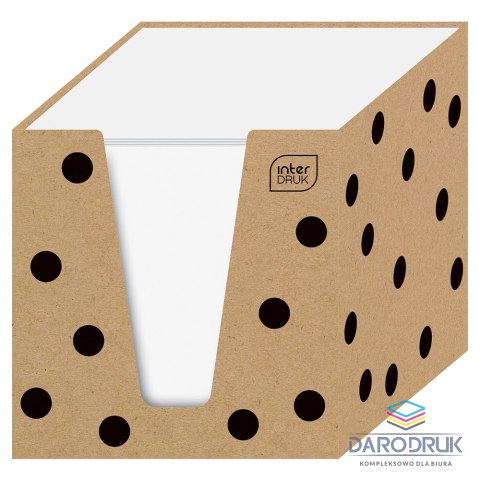 Interdruk Kostka papierowa KRAFT 9X9X9CM biała [mm:] 90x90x 90 Interdruk (BIAŁA)