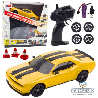 Lean Samochód Sportowe Do Driftu Wymienne Koła Zdalnie Sterowany RC 4WD Żółte Sport Lean (22683)