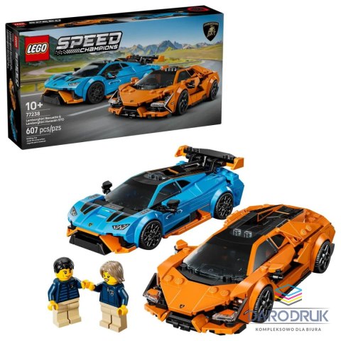 Lego Klocki konstrukcyjne Speed Champions Lamborghini Revuelto i Huracán STO Lego (77238)