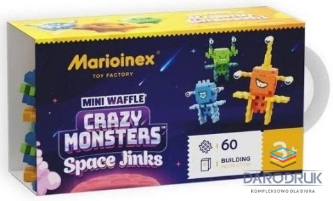 Marioinex Klocki konstrukcyjne Mini Waffle 60 elementów Space Jinks Marioinex
