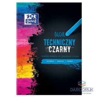 Oxford Blok techniczny Oxford A3 czarny 210g 10k Oxford (400093235)