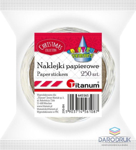 Titanum Naklejka (nalepka) Craft-Fun Series Mikołaje naklejki na rolce Titanum (25YQ-004)