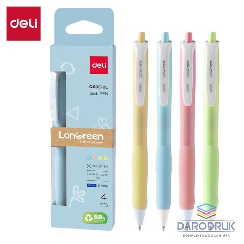 Argo Długopis żelowy Longreen wkład niebieski Argo (EG60E-BK)
