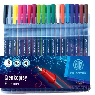 Astrapen Cienkopis trójkątne wkład mix 0,4mm 18kol. Astrapen (202023003)