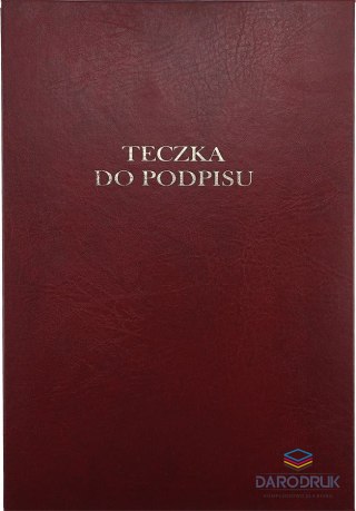 Barbara Teczka do podpisu A4 bordowy 12k. tektura pokryta folią Barbara (1822211)
