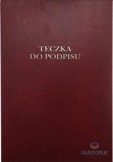 Barbara Teczka do podpisu A4 bordowy 12k. tektura pokryta folią Barbara (1822211)