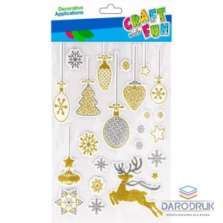 Craft with Fun Naklejka (nalepka) Renifery brokat Craft with Fun (501422)