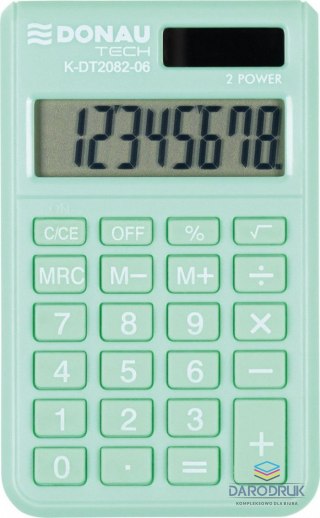 Donau Tech Kalkulator kieszonkowy jasnozielony Donau Tech (K-DT2082-06)