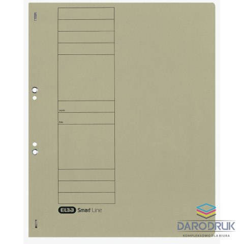Elba Skoroszyt A4 oczkowy szary karton 250g Elba (100551873)
