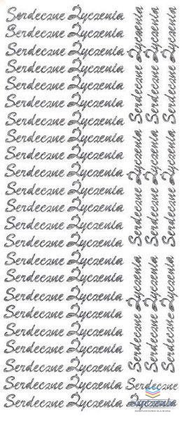 Farro Naklejka (nalepka) Serdeczne życzenia srebrne Farro (002)
