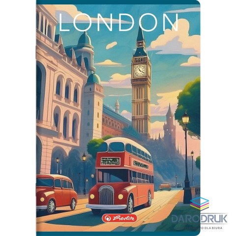 Herlitz Zeszyt A5 Retro City 60k. 70g krata Herlitz (400196845)