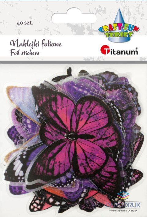 Titanum Naklejka (nalepka) Craft-Fun Sereis Motyle foliowe Titanum (25MD011)