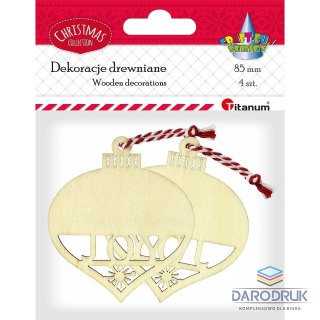 Titanum Ozdoba drewniana Craft-Fun Series zawieszka bombka Titanum (4678-1)