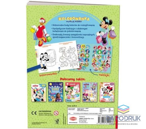 Ameet Książka dla dzieci Minnie. Kolorowanka według kodu Ameet (KKO 9105)