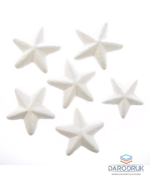 Arpex Ozdoba styropianowa gwiazdki 7 cm, 6 szt. Arpex (BN0530)