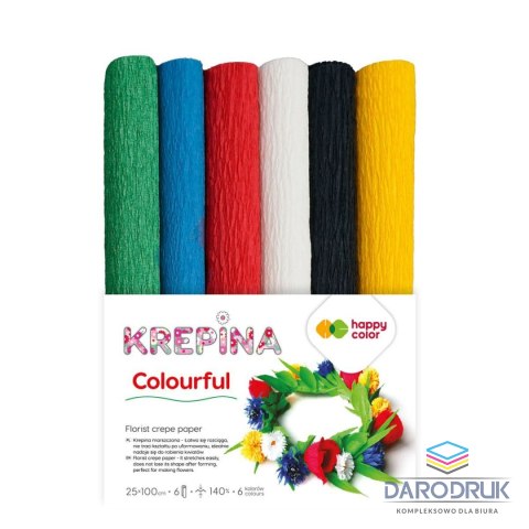 Happy Color Bibuła marszczona mix 250mm x 1000mm Happy Color (HA 3650 2510-MIX C)