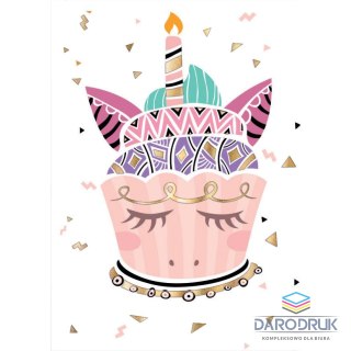 Henry Kartka składana KARNET B8 unicorn tort Henry (5905701484393)