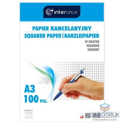 Interdruk Papier kancelaryjny A3 krata [mm:] 297x420 Interdruk (PAKA100)