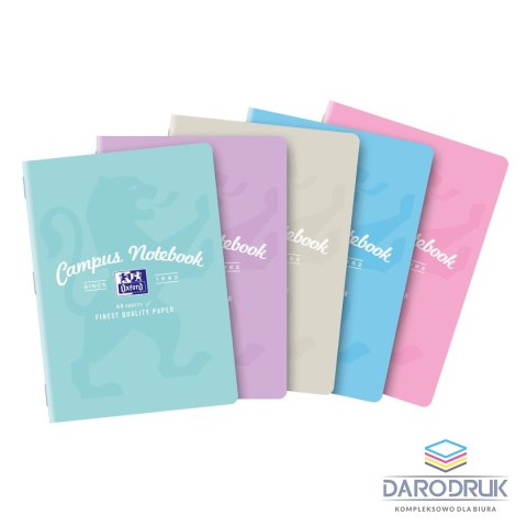 Oxford Zeszyt A5 CAMPUS PASTEL 60k. 90g krata [mm:] 150x210 Oxford (400160109)
