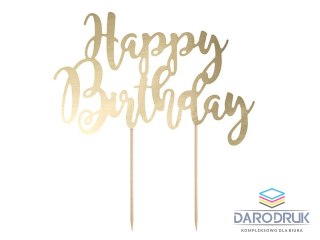 Partydeco Dekoracja na tort topper na tort Happy Birthday 22,5cm Partydeco (KPT11-019M)
