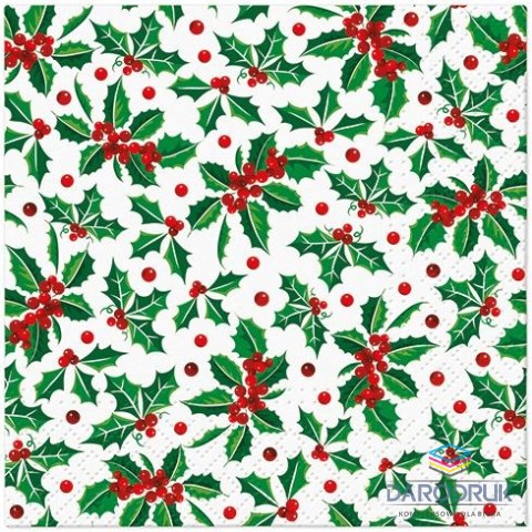 Paw Serwetki Coktail BN Holly Pattern różne bibuła Paw (SDC238800)