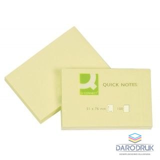 Q-Connect Notes samoprzylepny (karteczki) żółty 100k [mm:] 51x76 Q-Connect (KF10501)