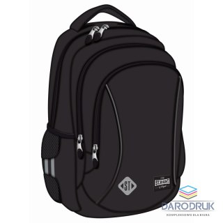 St.Right Plecak BLACK VINTAGE 3-KOMORY St.Right (BP-77)
