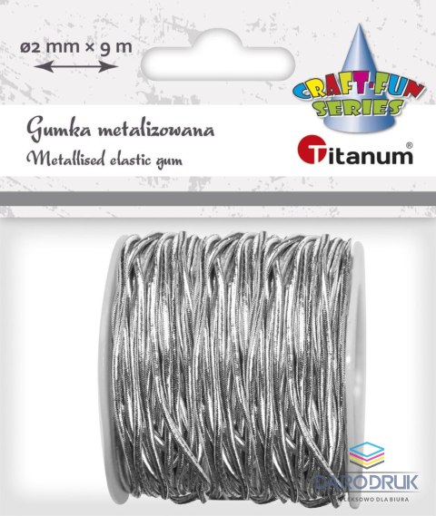 Titanum Sznurek Craft-Fun Series gumka srebrna 9m Titanum
