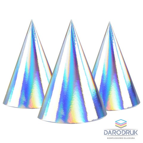 Arpex Czapka party holograficzna 3szt. mix papier Arpex (KP6265)