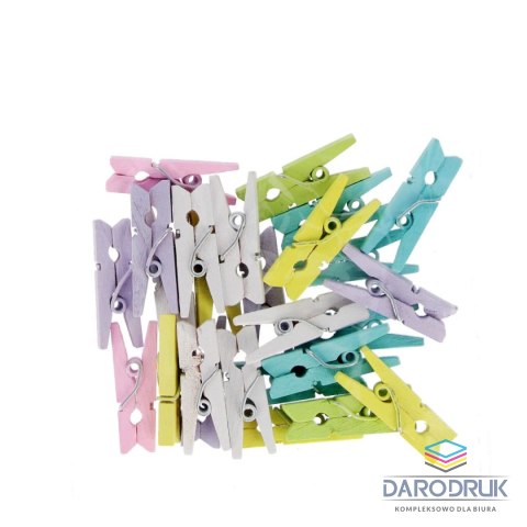 Craft With Fun Ozdoba drewniana Spinacze kolorowe Craft With Fun (555402)