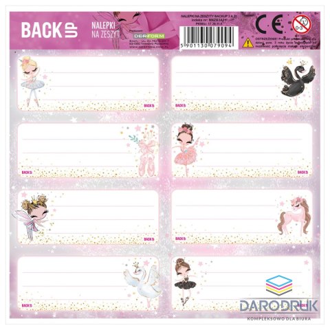 Derform Naklejka na zeszyt BACKUP 3 [mm:] 160x160 Derform (NNZB3A21)