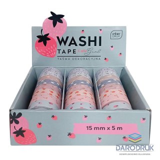 Interdruk Taśma ozdobna taśma samoprzylepna CUTE GIRL 15x5 [mm x m] mix Interdruk (5902277303837)