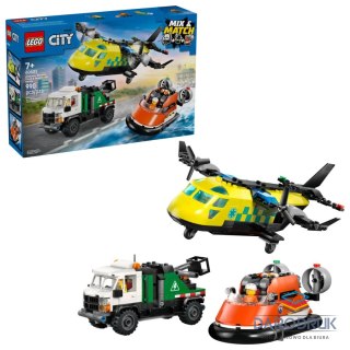 Lego Klocki konstrukcyjne City Zestaw z samolotem, ciężarówką serwisową i poduszkowcem Lego (60505)