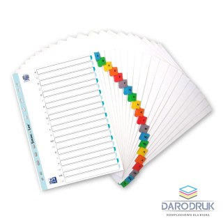 Oxford Przekładka alfabetyczna Mylar A4 biała 170g 20k A-Z Oxford (100204595)