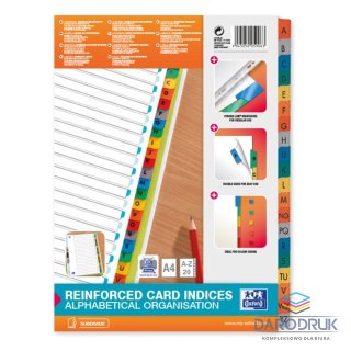 Oxford Przekładka alfabetyczna Mylar A4 biała 170g 20k A-Z Oxford (100204595)