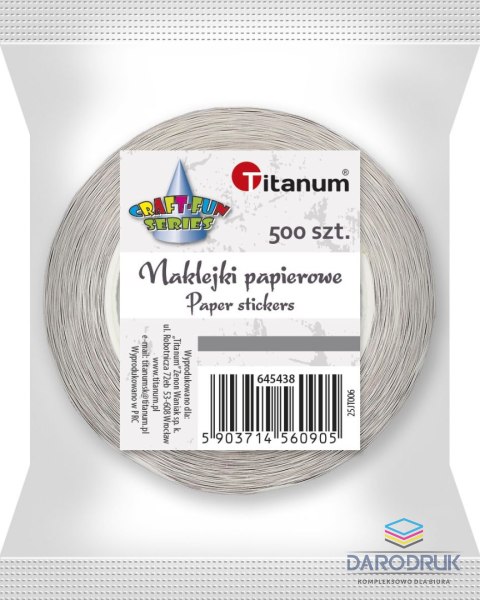 Titanum Naklejka (nalepka) Craft-Fun Series Śnieżynki złote Naklejki na rolce Titanum (25JT006)