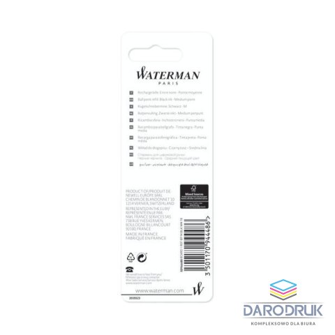 Waterman Wkład do długopisu wkład czarny Mmm Waterman (S0944480)