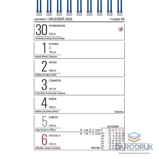 Telegraph Kalendarz biurkowy MINI ZODIAK stojący 85mm x 120mm Telegraph