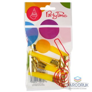 Arpex Gwizdek zwijany Golden party 4szt. Arpex (KP8169)
