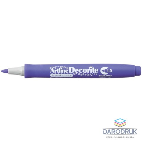 Artline Marker permanentny pastelowy decorite wkład fioletowy 1,0mm pędzelek końcówka Artline (AR-033 6 4)