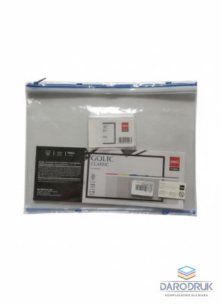 Deli Teczka plastikowa na suwak A4 A4 mix 180 mic. Deli (E5526 mix)