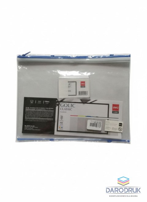Deli Teczka plastikowa na suwak A4 A4 mix 180 mic. Deli (E5526 mix)