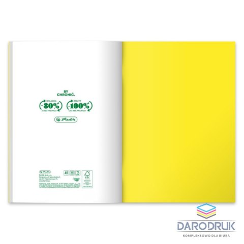 Herlitz Zeszyt A5 Colors Eco PP 9552308 60k. 70g krata Herlitz (400197973)