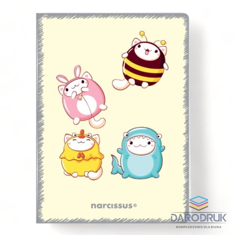 Narcissus Zeszyt A5 PP Kawaii 32k. 80g krata Narcissus