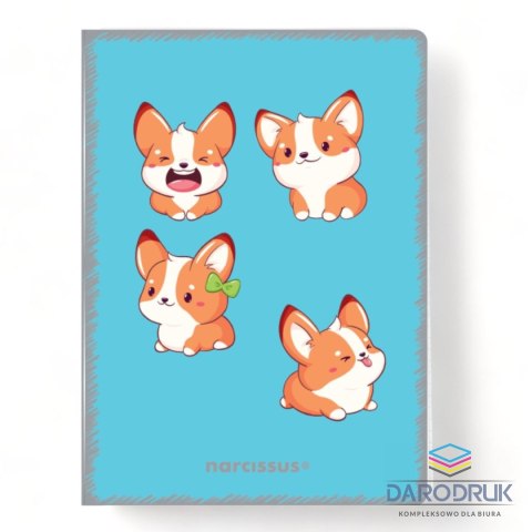 Narcissus Zeszyt A5 PP Kawaii 32k. 80g krata Narcissus